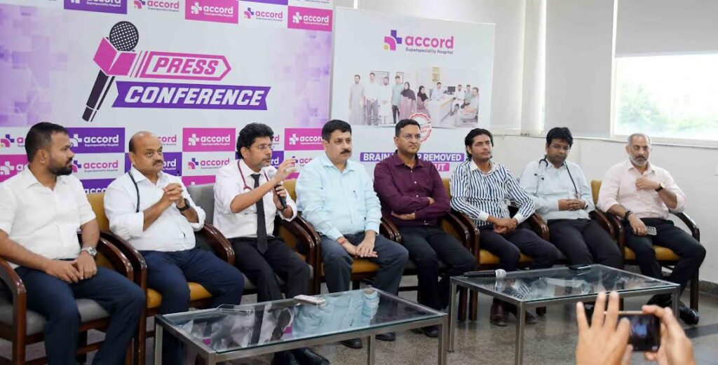 फरीदाबाद में पहली बार बिना चीरे के ब्रेन ट्यूमर का सफल ऑपरेशन Successful operation of brain tumor without incision for the first time in Faridabad