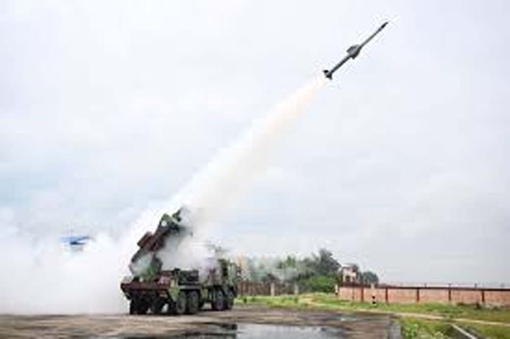भारतीय एयर डिफेंस वेपन सिस्टम का पहला टेस्ट सफल First test of Indian Air Defense Weapon System successful