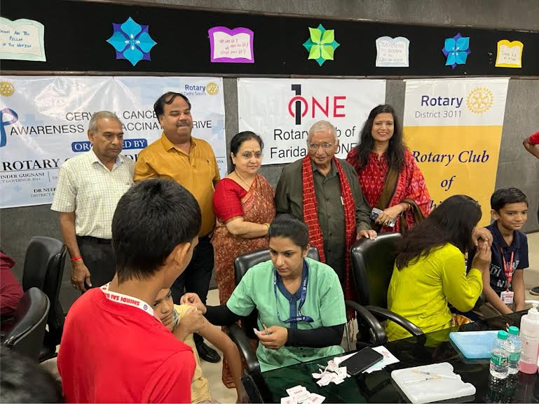 साई धाम में सर्विकल कैंसर वैक्सीनेशन कैंप का आयोजन Cervical cancer vaccination camp organized at Sai Dham