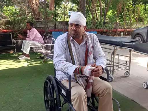 इनेलो नेता पर छोटे भाई का जानलेवा हमला, पत्नी भी घायल INLD leader attacked by younger brother, wife injured