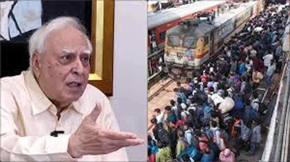 सिब्बल का दावा-हरियाणा से 6 स्पेशल ट्रेनें बिहार भेजी गईं Sibal claims that six special trains were sent from Haryana to Bihar.