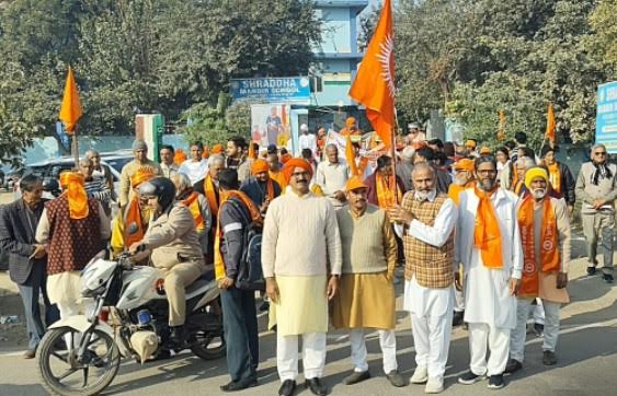 स्वामी श्रद्धानंद के 99वें बलिदान दिवस पर निकली विशाल शोभा यात्रा A grand procession was taken out on the 99th martyrdom anniversary of Swami Shraddhanand.