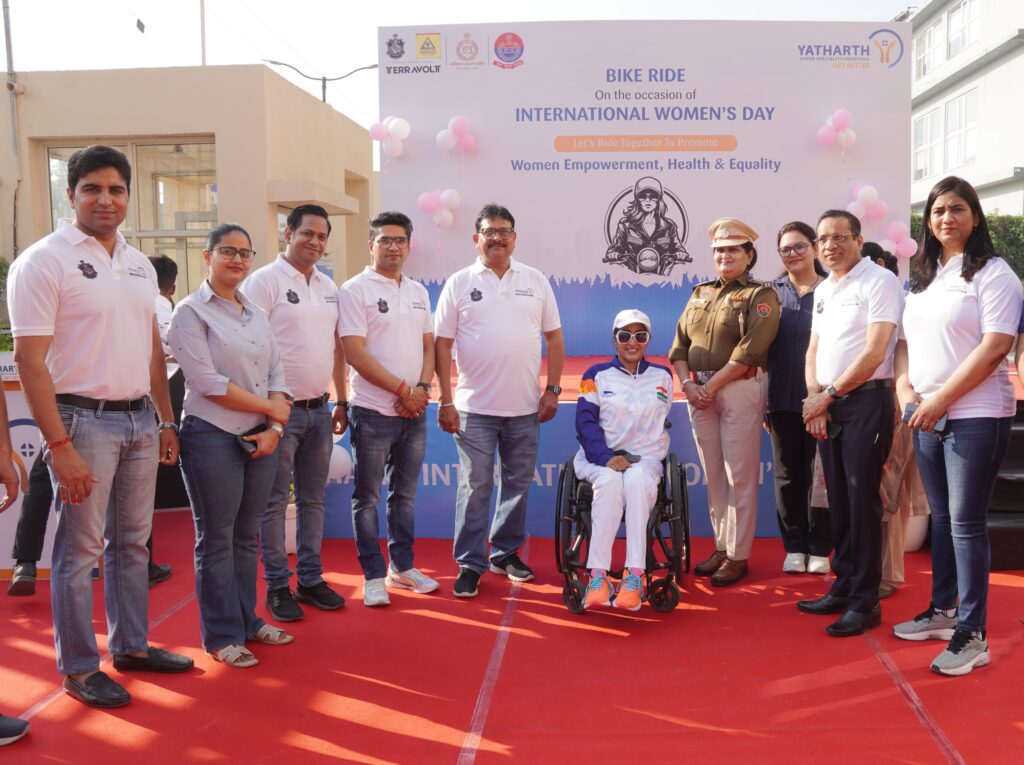 Yatharth Super Speciality Hospital Sector-20 Faridabad successfully organised Women Bikers Rally to promote women empowerment.