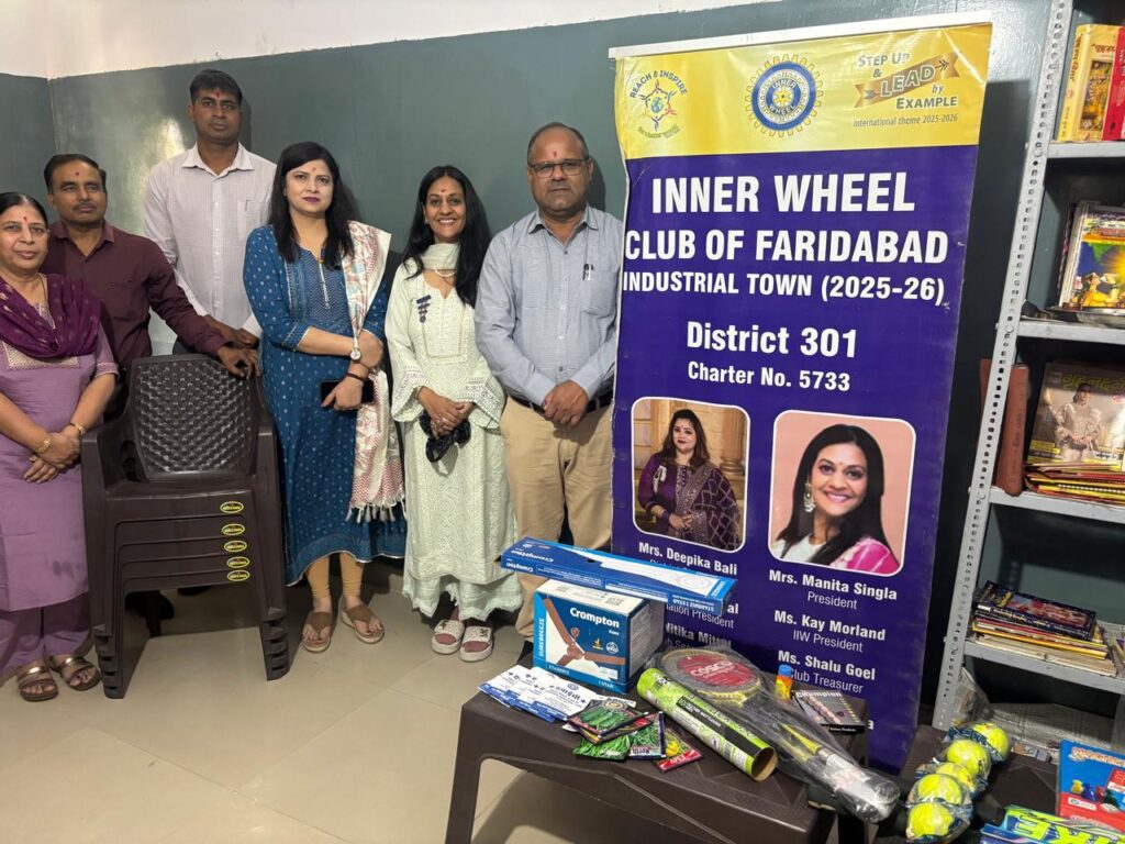 Inner Wheel Club established a library at the Red Cross De-addiction Centre, providing resources for patients.
