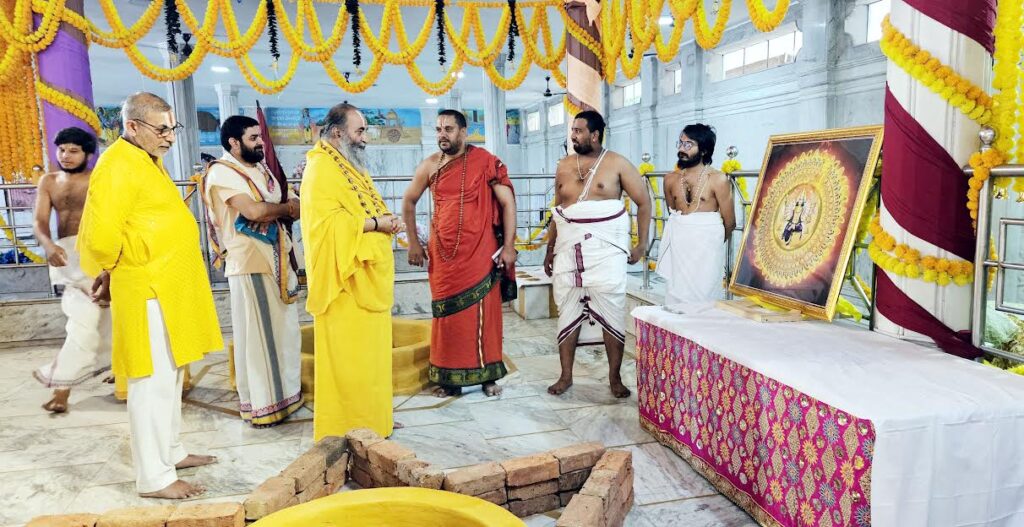 Sri Lakshminarayan Divyadham decorated like heaven for Brahmotsavam