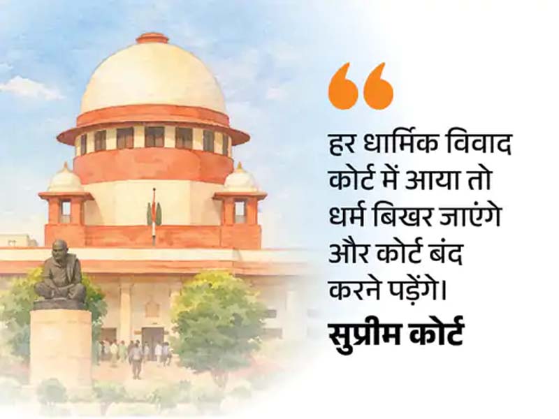 सबरीमाला केस, सुप्रीम कोर्ट बोला-हर धार्मिक प्रथा को चुनौती गलत Sabarimala case: Supreme Court says challenging every religious practice is wrong