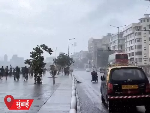 मुंबई में बारिश, फिर एक्टिव हुआ मानसून:आगे बढ़ने के आसार Rain in Mumbai, monsoon active again: Likely to advance.