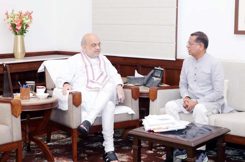 केंद्रीय गृहमंत्री अमित शाह से मिले राज्यमंत्री राजेश नागर Minister of State Rajesh Nagar met Union Home Minister Amit Shah.
