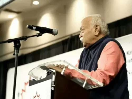 कनाडा में भागवत बोले- मदद करना भारत की परंपरा:विविधता ही हमारे देश की खूबसूरती Bhagwat in Canada: Helping others is India's tradition; diversity is the beauty of our country.
