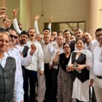 Lawyers went on strike and did not allow any police personnel to enter the court.